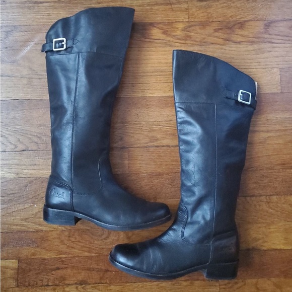 Coach 'Joele' Knee High Leather Riding Boots - Picture 2 of 8